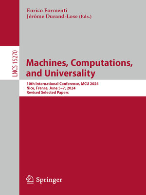 cover image of Machines, Computations, and Universality